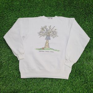 Vintage 1996 Hanes Cropped Sweatshirt S/M 19x22 White
